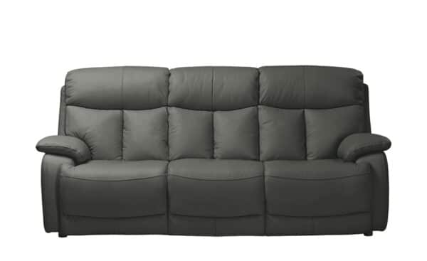 Wohnwert Ledersofa  Ambra ¦ grau Polstermöbel > Sofas > 3-Sitzer - Höffner