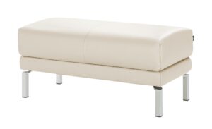 hülsta Sofa Polsterbank Leder  HS 450 ¦ weiß Polstermöbel > Hocker - Höffner