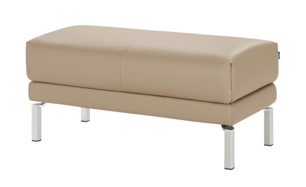 hülsta Sofa Polsterbank Leder  HS 450 ¦ beige Polstermöbel > Hocker - Höffner