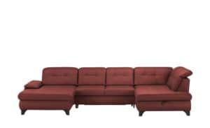 Lounge Collection Wohnlandschaft Leder  Jona ¦ rot Polstermöbel > Sofas > Schlafsofas - Höffner