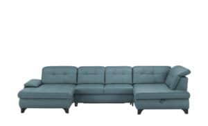 Lounge Collection Wohnlandschaft Leder  Jona ¦ blau Polstermöbel > Sofas > Schlafsofas - Höffner