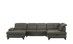 Lounge Collection Wohnlandschaft Leder  Jona ¦ grau Polstermöbel > Sofas > Schlafsofas - Höffner