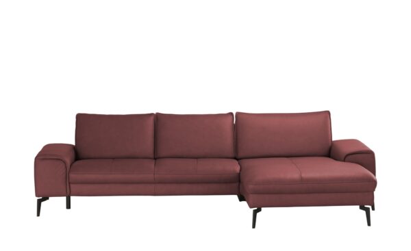 Wohnwert Ecksofa Leder  Kalea ¦ rot Polstermöbel > Sofas > Ecksofas - Höffner