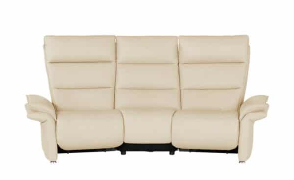 Wohnwert Trapezsofa aus Leder  Corvina ¦ creme Polstermöbel > Sofas > 3-Sitzer - Höffner