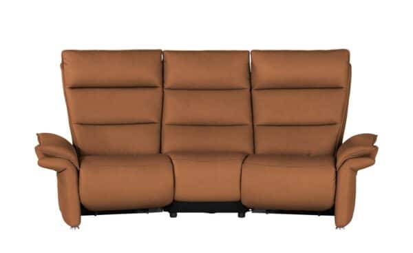 Wohnwert Trapezsofa aus Leder  Corvina ¦ orange Polstermöbel > Sofas > 3-Sitzer - Höffner