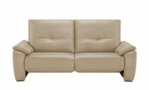 Wohnwert Ledersofa  Halina ¦ beige Polstermöbel > Sofas > 3-Sitzer - Höffner