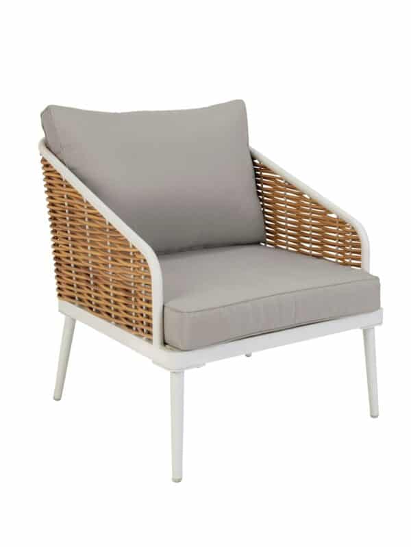 Outdoor-Sessel impré Natur/Weiß/Grau