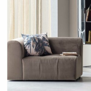 Samt Modular Sofa Armlehne links einem Sitzplatz