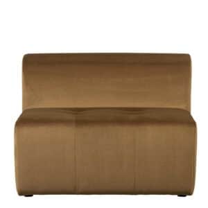 Samt Modular Sofa mit einem Sitzplatz Honigfarben