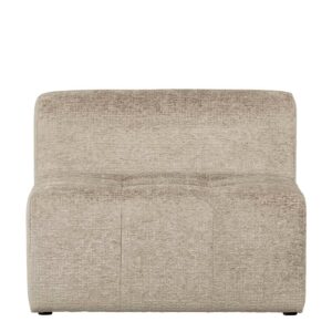 Samt Einsitzer Couch modulares Sofa Cremefarben