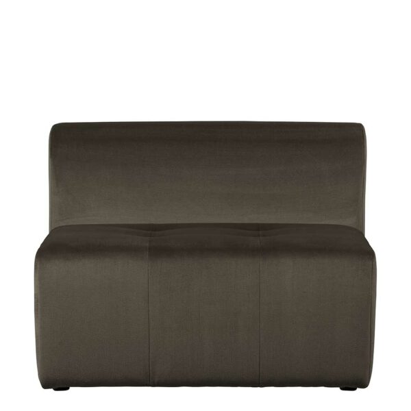 Modular Couch Einsitzer Samt Dunkelgrün