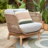 Lounge und Loft Sessel aus Kordel - Webstoff Akazie Massivholz