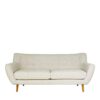 Weißes Sofa im Skandi Design Bezug aus Webplüsch