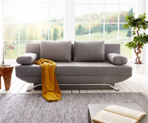 Schlafsofa Cady 200x90 cm Grau Couch mit Schlaffunktion