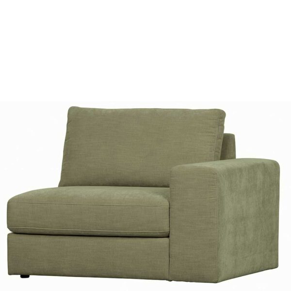 Sofa Element Graugrün Einsitzer Armlehne rechts
