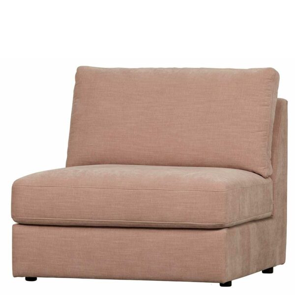 Einsitzer Couch Element Rosa Rücken echt bezogen Webstoff