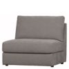 Einsitzer Couch Grau Rücken echt bezogen Webstoff Bezug