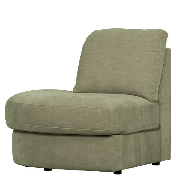 Modul für Sofa Ende links in Graugrün Rücken echt bezogen