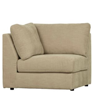 Sofa Eckelement Beige für Modulcouch Rücken echt bezogen