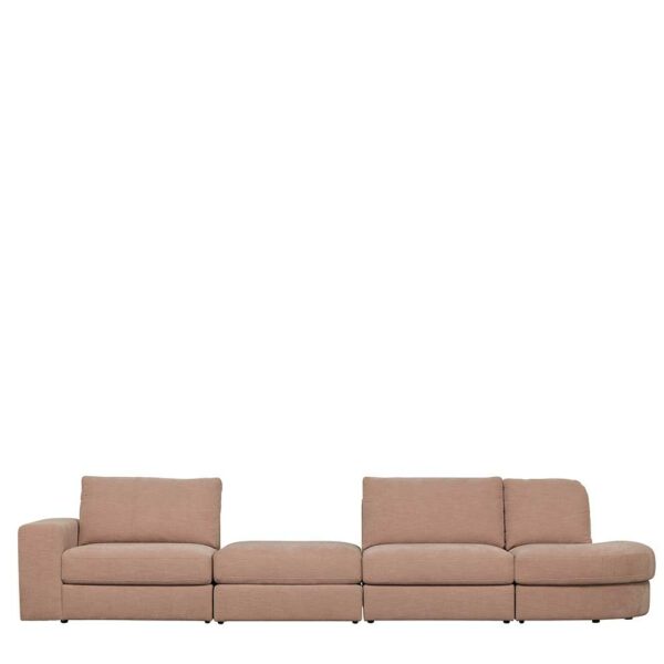 Moderne Sofa Kombination in Rosa Stoff vier Sitzplätzen