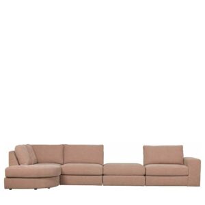 Rosa Sofa Kombination in modernem Design fünf Sitzplätzen