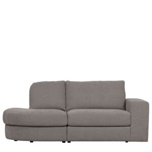 Graues Zweisitzer Sofa in modernem Design Rücken echt bezogen
