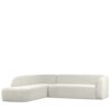 Helles Chenille Ecksofa im Skandi Design drei Sitzplätzen