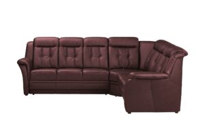 Polstermöbel Oelsa Komfort-Ecksofa aus Leder  Andorra ¦ rot ¦ Maße (cm): B: 238 H: 99 T: 170 Polstermöbel > Sofas > Ecksofas - Höffner