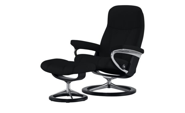 Stressless Relaxsessel mit Hocker  Consul M ¦ schwarz ¦ Maße (cm): B: 76 H: 100 T: 71 Polstermöbel > Sessel > Relaxsessel - Höffner