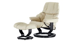 Stressless Relaxsessel mit Hocker  Reno L ¦ creme ¦ Maße (cm): B: 88 H: 108 T: 78 Polstermöbel > Sessel > Ledersessel - Höffner