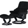 Stressless Relaxsessel mit Hocker  Reno L ¦ schwarz ¦ Maße (cm): B: 88 H: 108 T: 78 Polstermöbel ></noscript> Sessel > Ledersessel - Höffner
