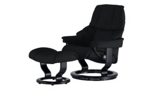 Stressless Relaxsessel mit Hocker  Reno L ¦ schwarz ¦ Maße (cm): B: 88 H: 108 T: 78 Polstermöbel > Sessel > Ledersessel - Höffner