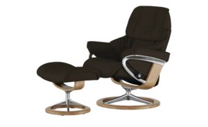 Stressless Relaxsessel mit Hocker  Reno L ¦ braun ¦ Maße (cm): B: 92 H: 110 T: 80 Polstermöbel > Sessel > Ledersessel - Höffner