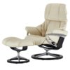 Stressless Relaxsessel mit Hocker  Reno M ¦ creme ¦ Maße (cm): B: 83 H: 110 T: 76 Polstermöbel ></noscript> Sessel > Ledersessel - Höffner