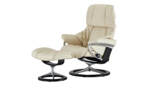 Stressless Relaxsessel mit Hocker  Reno M ¦ creme ¦ Maße (cm): B: 83 H: 110 T: 76 Polstermöbel > Sessel > Ledersessel - Höffner