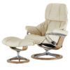 Stressless Relaxsessel mit Hocker  Reno M ¦ creme ¦ Maße (cm): B: 83 H: 110 T: 76 Polstermöbel ></noscript> Sessel > Ledersessel - Höffner