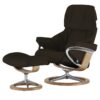 Stressless Relaxsessel mit Hocker  Reno M ¦ braun ¦ Maße (cm): B: 83 H: 110 T: 76 Polstermöbel ></noscript> Sessel > Ledersessel - Höffner