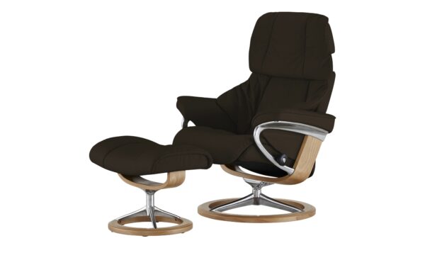 Stressless Relaxsessel mit Hocker  Reno M ¦ braun ¦ Maße (cm): B: 83 H: 110 T: 76 Polstermöbel > Sessel > Ledersessel - Höffner