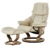 Stressless Relaxsessel mit Hocker  Reno S ¦ creme ¦ Maße (cm): B: 75 H: 106 T: 75 Polstermöbel ></noscript> Sessel > Ledersessel - Höffner