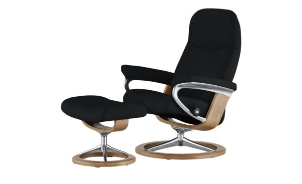 Stressless Relaxsessel mit Hocker  Consul L ¦ schwarz ¦ Maße (cm): B: 91 H: 102 T: 79 Polstermöbel > Sessel > Relaxsessel - Höffner