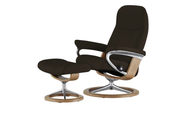 Stressless Relaxsessel mit Hocker  Consul M ¦ braun ¦ Maße (cm): B: 76 H: 100 T: 71 Polstermöbel > Sessel > Relaxsessel - Höffner