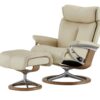 Stressless Relaxsessel mit Hocker  Magic L ¦ creme ¦ Maße (cm): B: 91 H: 112 T: 84 Polstermöbel ></noscript> Sessel > Ledersessel - Höffner