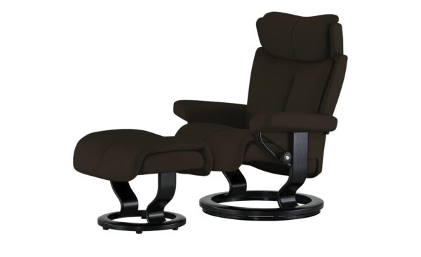 Stressless Relaxsessel mit Hocker  Magic M ¦ braun ¦ Maße (cm): B: 81 H: 111 T: 77 Polstermöbel > Sessel > Ledersessel - Höffner