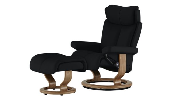 Stressless Relaxsessel mit Hocker  Magic M ¦ schwarz ¦ Maße (cm): B: 81 H: 111 T: 77 Polstermöbel > Sessel > Ledersessel - Höffner