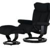 Stressless Relaxsessel mit Hocker  Magic S ¦ schwarz ¦ Maße (cm): B: 77 H: 108 T: 76 Polstermöbel ></noscript> Sessel > Ledersessel - Höffner
