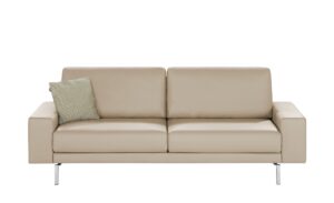 hülsta Sofa Sofabank aus Leder  HS 450 ¦ grau ¦ Maße (cm): B: 220 H: 85 T: 95 Polstermöbel > Sofas > Einzelsofas - Höffner