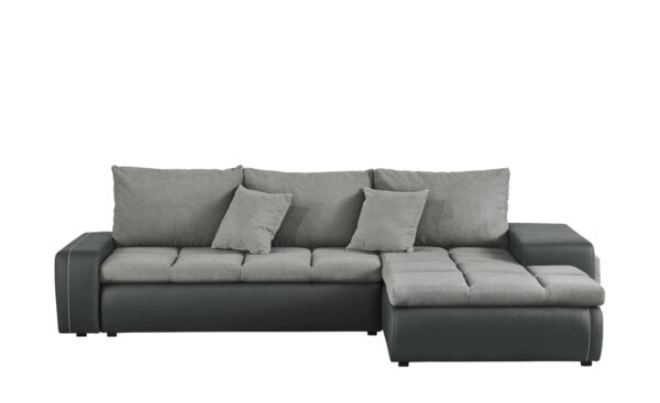 switch Ecksofa mit 2 Sitzhocker  Riva ¦ grau ¦ Maße (cm): B: 280 H: 75 T: 185 Polstermöbel > Sofas > Ecksofas - Höffner