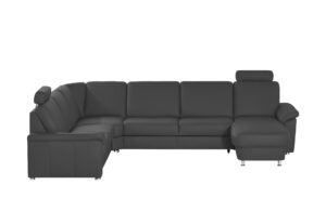 meinSofa Leder-Wohnlandschaft  Carolin ¦ grau ¦ Maße (cm): B: 336 H: 91 T: 240 Polstermöbel > Sofas > Schlafsofas - Höffner