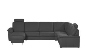 meinSofa Leder-Wohnlandschaft  Carolin ¦ grau ¦ Maße (cm): B: 336 H: 91 T: 240 Polstermöbel > Sofas > Schlafsofas - Höffner