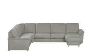 meinSofa Leder-Wohnlandschaft  Carolin ¦ grau ¦ Maße (cm): B: 336 H: 91 T: 240 Polstermöbel > Sofas > Wohnlandschaften - Höffner